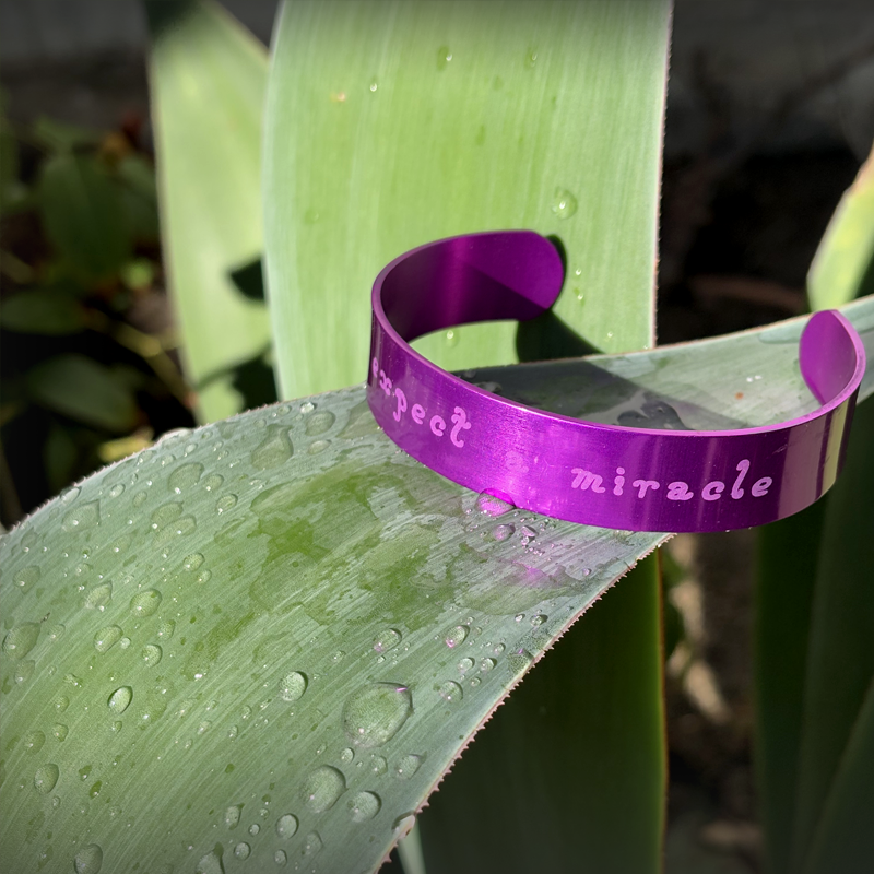 "Expect a Miracle" Tesla Purple Free Energy Bracelet