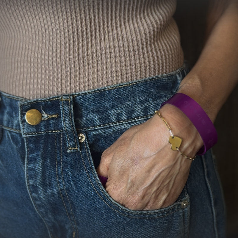 "Expect a Miracle" Tesla Purple Free Energy Bracelet