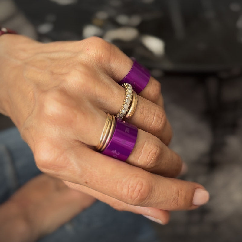 “Expect a Miracle” Purple Energy Cuff Ring