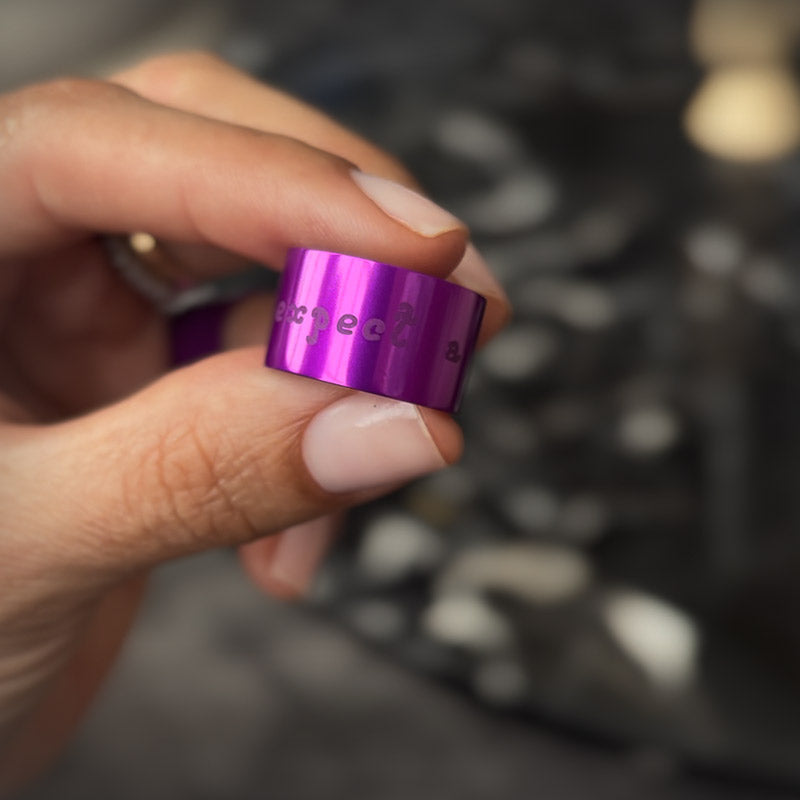 “Expect a Miracle” Purple Energy Cuff Ring