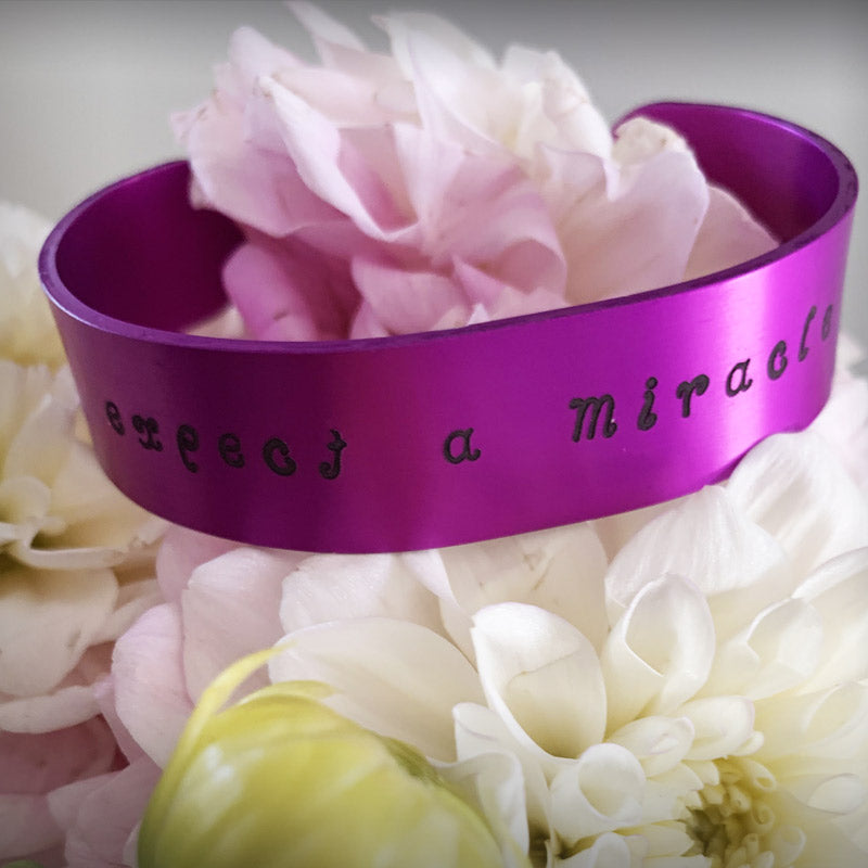 "Expect a Miracle" Tesla Purple Free Energy Bracelet