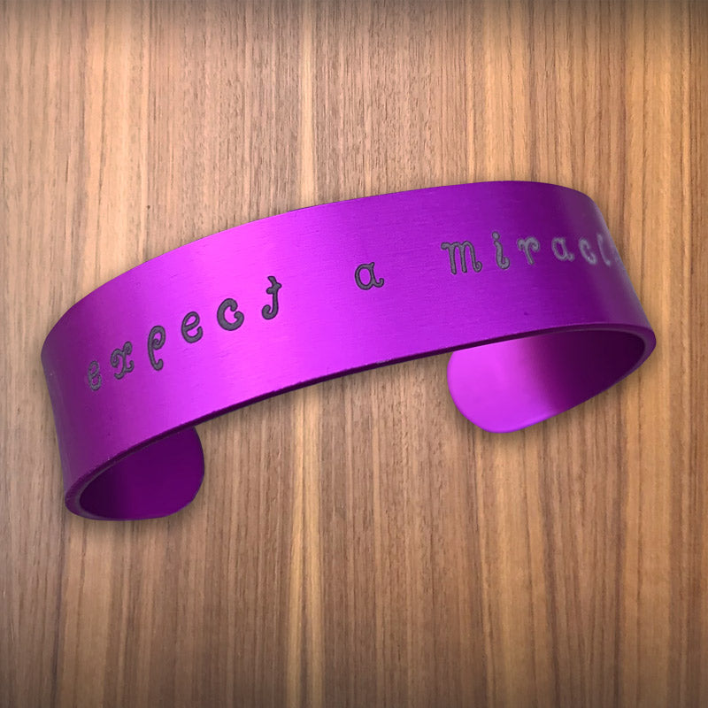 "Expect a Miracle" Tesla Purple Free Energy Bracelet
