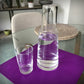 Water on top of purple energy plate purifying the water
